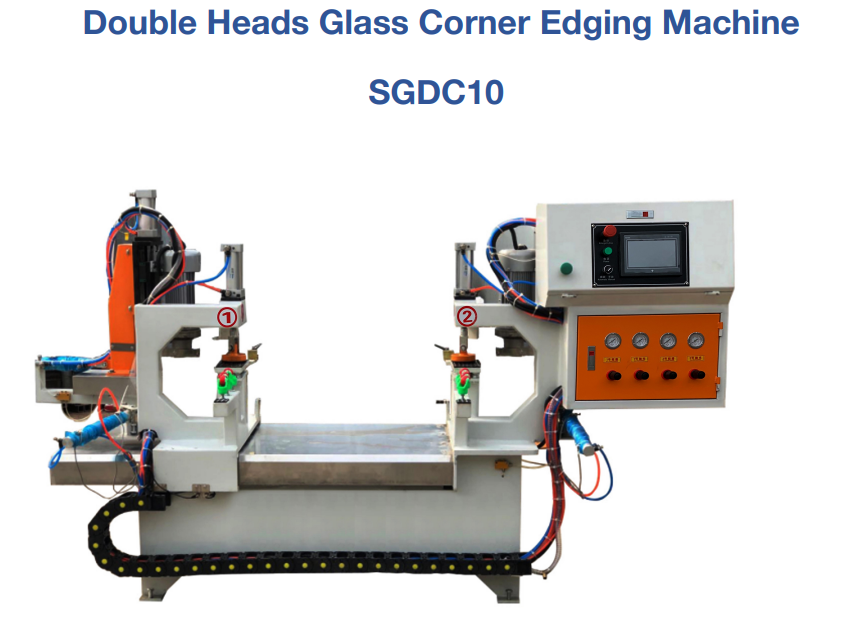 Double Heads Glass Corner Edging Machine